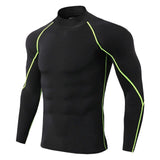 Mens Running Rashguard Stand Collar Gym T-Shirts